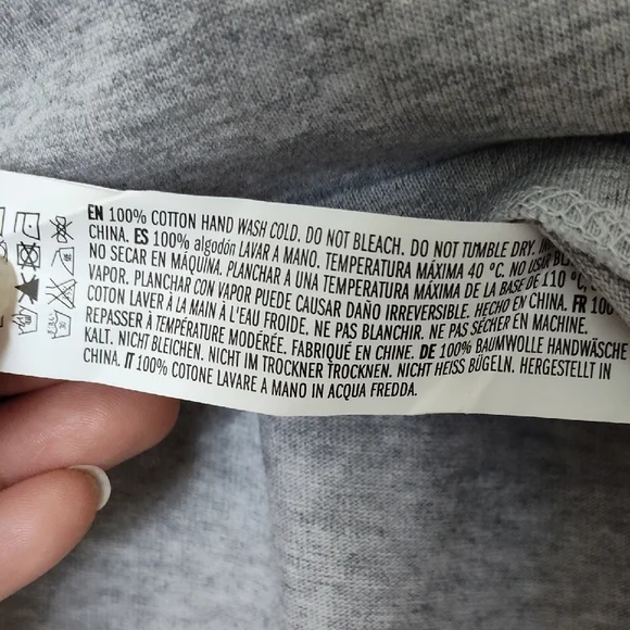 Anthropology ,English Factory Light Gray Box Neck T-Shirt size M - Picture 4 of 9